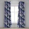 Ambesonne Jungle Boho Grommet Curtain, Dreamy Silhouettes of Leafy Scene with Neutral Colors Grunge Art, Decorative 2-Panel Window Drapes for Bedroom Living Room, 50″ x 54″, Yellow Green Apple Green(Violet Grey Teal Indigo)