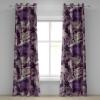 Ambesonne Jungle Boho Grommet Curtain, Dreamy Silhouettes of Leafy Scene with Neutral Colors Grunge Art, Decorative 2-Panel Window Drapes for Bedroom Living Room, 50″ x 54″, Yellow Green Apple Green(Violet Pale Tan Plum)