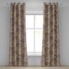 Ambesonne Jungle Boho Grommet Curtain, Dreamy Silhouettes of Leafy Scene with Neutral Colors Grunge Art, Decorative 2-Panel Window Drapes for Bedroom Living Room, 50″ x 54″, Yellow Green Apple Green(Dark Mustard Dried Rose)