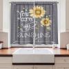 Ambesonne Kitchen Decor Collection, Sunset View on The Beach Shore Waves Surf Modern Home Decor Rocks Boats Sea Scenery, Window Treatments for Kitchen Curtains 2 Panels, 55X39 Inches, Blue Orange(Yellow Grey)