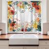 Ambesonne Kitchen Decor Collection, Sunset View on The Beach Shore Waves Surf Modern Home Decor Rocks Boats Sea Scenery, Window Treatments for Kitchen Curtains 2 Panels, 55X39 Inches, Blue Orange(Dark Teal)