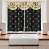 Ambesonne Kitchen Decor Collection, Sunset View on The Beach Shore Waves Surf Modern Home Decor Rocks Boats Sea Scenery, Window Treatments for Kitchen Curtains 2 Panels, 55X39 Inches, Blue Orange(Charcoal Grey)