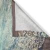 Ambesonne Kitchen Decor Collection, Sunset View on The Beach Shore Waves Surf Modern Home Decor Rocks Boats Sea Scenery, Window Treatments for Kitchen Curtains 2 Panels, 55X39 Inches, Blue Orange(Turquoise)