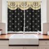 Ambesonne Kitchen Decor Collection, Sunset View on The Beach Shore Waves Surf Modern Home Decor Rocks Boats Sea Scenery, Window Treatments for Kitchen Curtains 2 Panels, 55X39 Inches, Blue Orange(Charcoal Grey)