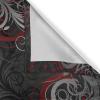 Ambesonne Kitchen Decor Collection, Sunset View on The Beach Shore Waves Surf Modern Home Decor Rocks Boats Sea Scenery, Window Treatments for Kitchen Curtains 2 Panels, 55X39 Inches, Blue Orange(Charcoal Grey Pale Ruby)