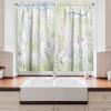 Ambesonne Kitchen Decor Collection, Sunset View on The Beach Shore Waves Surf Modern Home Decor Rocks Boats Sea Scenery, Window Treatments for Kitchen Curtains 2 Panels, 55X39 Inches, Blue Orange(Blue Green)