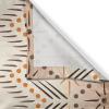 Ambesonne Kitchen Decor Collection, Sunset View on The Beach Shore Waves Surf Modern Home Decor Rocks Boats Sea Scenery, Window Treatments for Kitchen Curtains 2 Panels, 55X39 Inches, Blue Orange(Amber Peach)