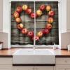 Ambesonne Kitchen Decor Collection, Sunset View on The Beach Shore Waves Surf Modern Home Decor Rocks Boats Sea Scenery, Window Treatments for Kitchen Curtains 2 Panels, 55X39 Inches, Blue Orange(Brown Red)