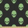 Ambesonne Mid Century Fabric by The Yard, Abstract Christmas Holiday Tree Illustrations Inspired by The Fifties, Decorative Fabric for Upholstery and Home Accents, 3 Yards, Black Yellow(Fern Green)