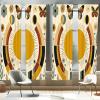 Ambesonne Modern Window Curtains, Jumble Colors Illustration of Oriental Floral Motif with Greenery Leaves, Lightweight Decorative 2-Panel Set & Rod Pocket, Pair of – 28″ x 63″, Pale Grey Multicolor(Pale Coffee Eggshell)