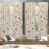 Ambesonne Modern Window Curtains, Jumble Colors Illustration of Oriental Floral Motif with Greenery Leaves, Lightweight Decorative 2-Panel Set & Rod Pocket, Pair of – 28″ x 63″, Pale Grey Multicolor(Dark Khaki Pale Grey)