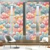 Ambesonne Modern Window Curtains, Jumble Colors Illustration of Oriental Floral Motif with Greenery Leaves, Lightweight Decorative 2-Panel Set & Rod Pocket, Pair of – 28″ x 63″, Pale Grey Multicolor(Blush Mustard Blue)