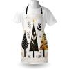 Ambesonne Multicolor Aprons(Beige Black Charcoal Grey)