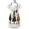 Ambesonne Multicolor Aprons(Beige Black Charcoal Grey)