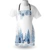 Ambesonne Multicolor Aprons(Blue White)