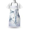Ambesonne Multicolor Aprons(Blue and White)