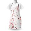 Ambesonne Multicolor Aprons(Burnt Orange and White)