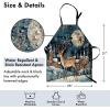 Ambesonne Multicolor Aprons(Cocoa Dark Slate Blue)