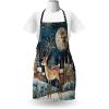 Ambesonne Multicolor Aprons(Cocoa Dark Slate Blue)