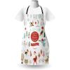 Ambesonne Multicolor Aprons(Coral White)