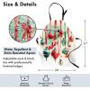 Ambesonne Multicolor Aprons(Dark Coral Green Blue)