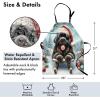 Ambesonne Multicolor Aprons(Dark Grey and Pale Blue)