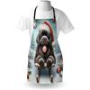 Ambesonne Multicolor Aprons(Dark Grey and Pale Blue)