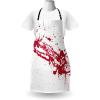 Ambesonne Multicolor Aprons(Dark Pink and White)