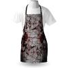 Ambesonne Multicolor Aprons(Dimgray Maroon and Red)
