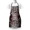 Ambesonne Multicolor Aprons(Dimgray Maroon and Red)