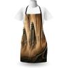 Ambesonne Multicolor Aprons(Ecru Dark Sepia)