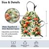 Ambesonne Multicolor Aprons(Fern Green Salmon White)