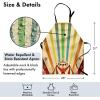 Ambesonne Multicolor Aprons(Green Brown)
