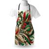 Ambesonne Multicolor Aprons(Green Ecru Vermilion)