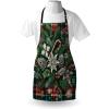 Ambesonne Multicolor Aprons(Green Grey and Ruby)