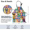 Ambesonne Multicolor Aprons(Green Purple)