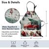 Ambesonne Multicolor Aprons(Grey Teal Ruby)
