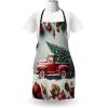 Ambesonne Multicolor Aprons(Grey Teal Ruby)