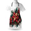 Ambesonne Multicolor Aprons(Hot Pink Forest Green and Tan)