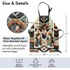 Ambesonne Multicolor Aprons(Ivory and Dark Orange)