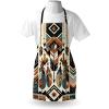 Ambesonne Multicolor Aprons(Ivory and Dark Orange)