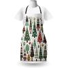 Ambesonne Multicolor Aprons(Jade Green White Paprika)