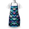 Ambesonne Multicolor Aprons(Lilac Seafoam Sky Blue)