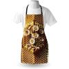 Ambesonne Multicolor Aprons(Mustard Ivory Grey Yellow)