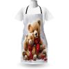 Ambesonne Multicolor Aprons(Off White Tan Dark Pink)
