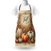 Ambesonne Multicolor Aprons(Orange Cadet Blue Tan)
