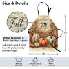 Ambesonne Multicolor Aprons(Orange Cadet Blue Tan)