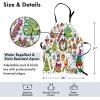 Ambesonne Multicolor Aprons(Orange Green)