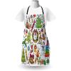 Ambesonne Multicolor Aprons(Orange Green)