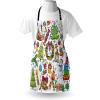Ambesonne Multicolor Aprons(Orange Green)